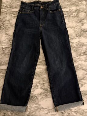 Judy Blue Jeans Straight Fit Cuffed High Waisted Dark Wash Women’s Size 5x27